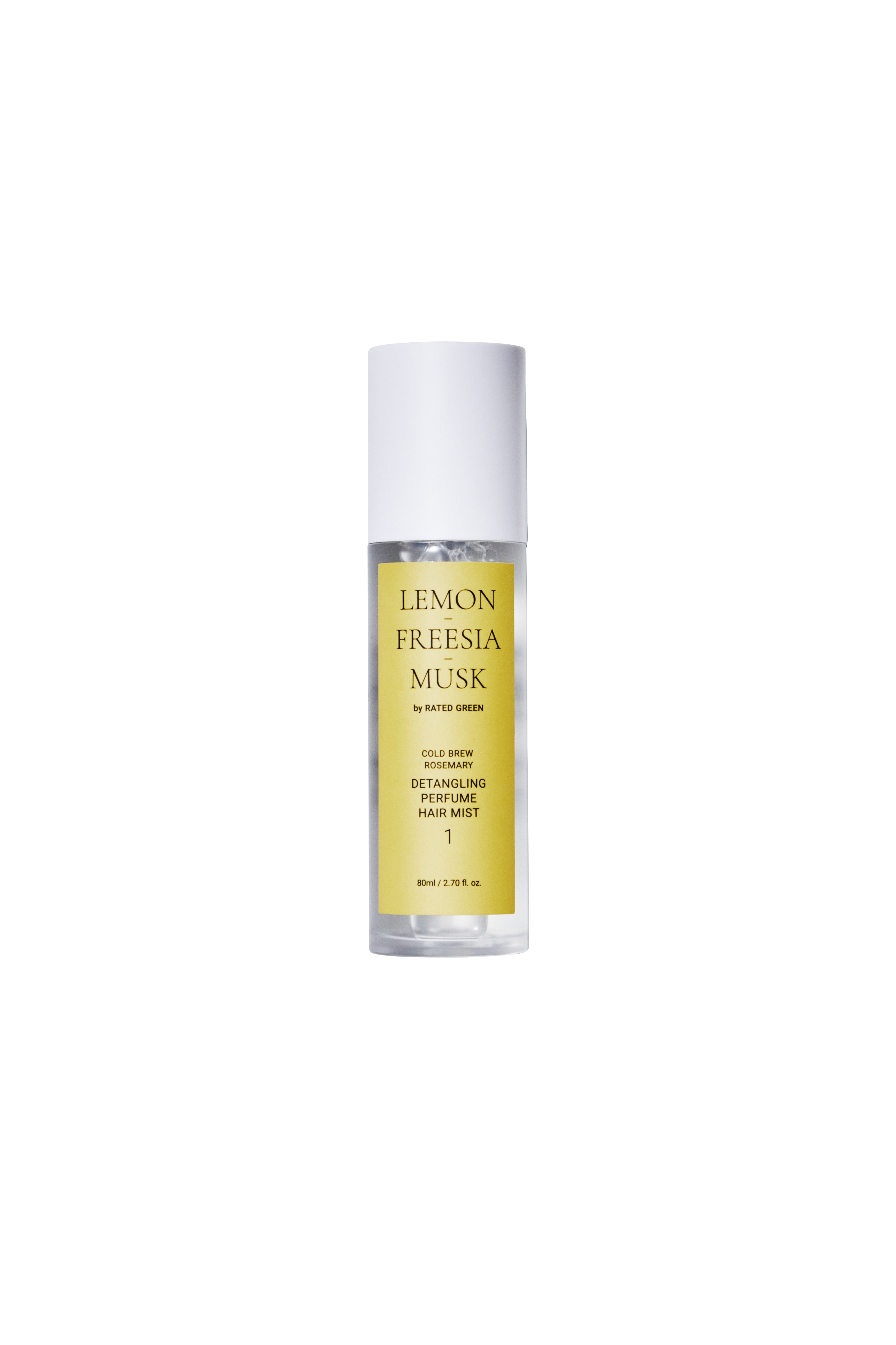 Парфумований міст для волосся з ароматом лимона, фрезії та мускусу Rated Green Detangling Perfume Hair Mist